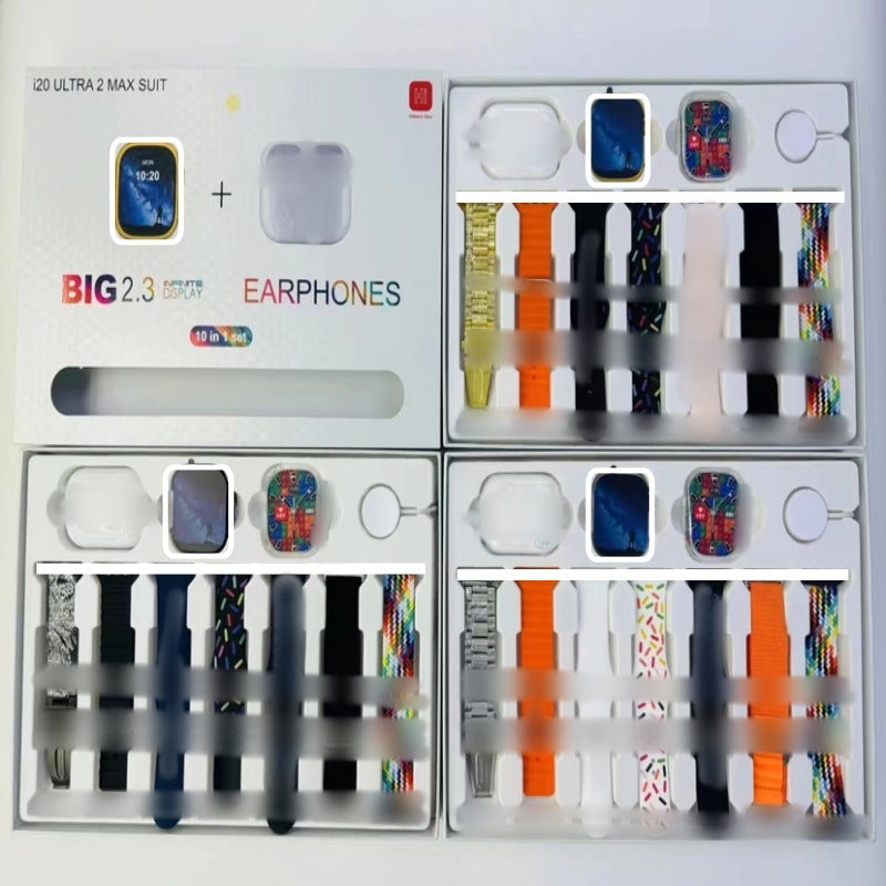 I20 UltraMax Smart Watch Bluetooth Headset Set