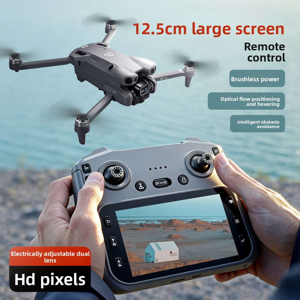 High-definition drone with built-in screen