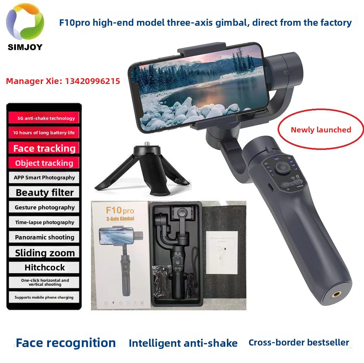 Handheld Smartphone Gimbal Stabilizer for Video Recording