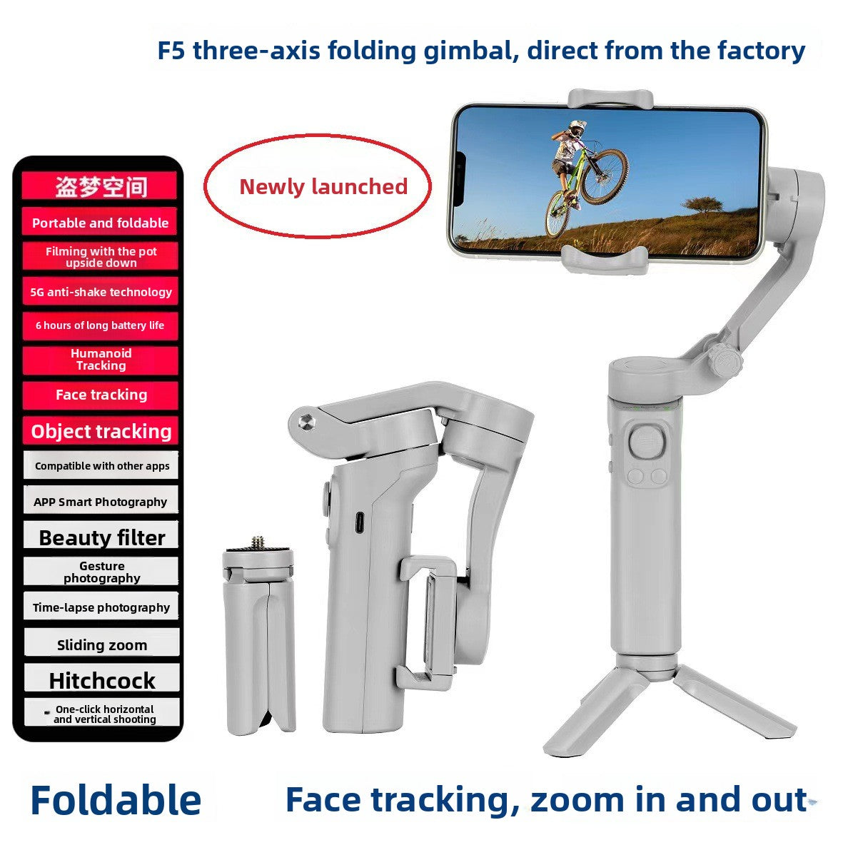 Handheld Smartphone Gimbal Stabilizer for Video Recording